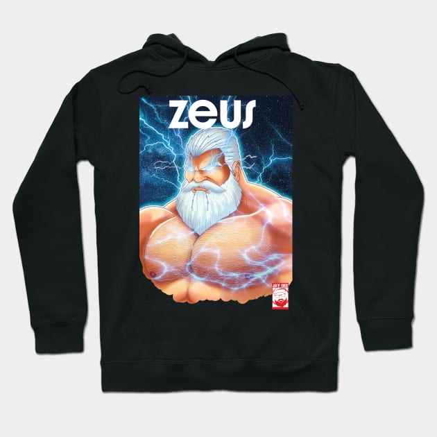 zeus Hoodie by JayGeeArt